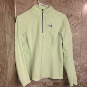 Neon Yellow fleece quarter zip
